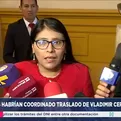 Margot Palacios neg&oacute; implicancias en traslado de Vladimir Cerr&oacute;n