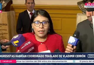 Margot Palacios negó implicancias por presunta coordinación de traslado de Vladimir Cerrón