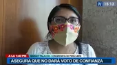 Margot Palacios: “No voy a dar el voto de confianza al Gabinete del señor Valer” - Noticias de voto-informado