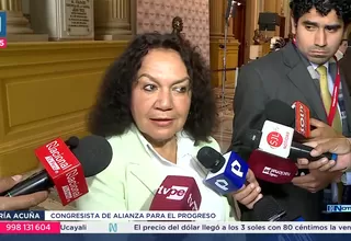 María Acuña asegura prioridad en casos de Mochasueldos