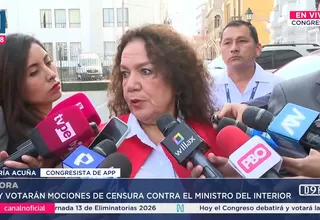 María Acuña: "Hay que darle una oportunidad a Santiváñez"