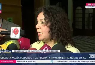 María Acuña niega invasión en Surco y dice no tener documentos