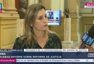 María del Carmen Alva presenta informe de reforma de justicia