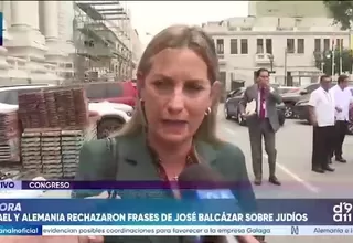 María del Carmen Alva rechaza declaraciones de José Balcázar referente a los judíos