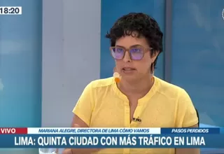 Mariana Alegre, directora de Lima Cómo Vamos: "Hay una ausencia de sistema de transporte"