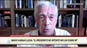 Mario Vargas Llosa: Francisco Sagasti no influyó de manera indebida, solo buscó apaciguar clima de exacerbación - Noticias de clima