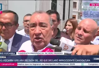 Mario Vizcarra al JNE: “Déjennos competir, el pueblo lo exige”