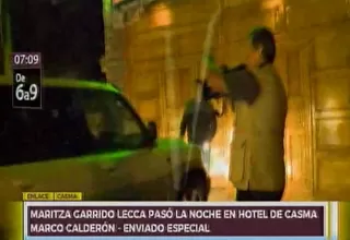 Maritza Garrido Lecca se hospeda en un hotel de Casma