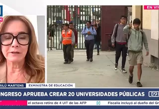 Martens: Crear 20 universidades públicas es decisión populista