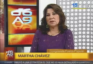 Martha Chávez calificó de bajeza que Humala llame “cloaca” a fujimoristas
