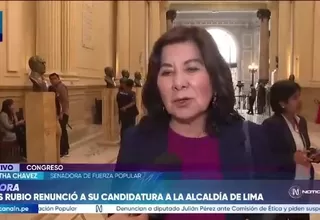 Martha Chávez sobre renuncia de Luis Rubio: "El Jurado Nacional de Elecciones no puede ser ajeno a estos casos"