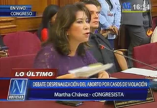 Martha Chávez: Nacionalistas usan el aborto por violación para tapar a Nadine