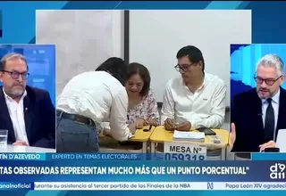 Martín D’Azevedo advierte que actas observadas podrían ser determinantes en resultado electoral