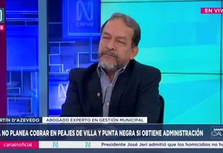 Martín D´Azevedo: Municipalidad de Lima no puede sostener vías sin cobrar peaje