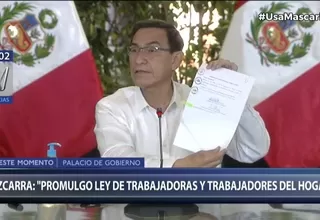 Martín Vizcarra promulgó ley de trabajadoras y trabajadores del hogar