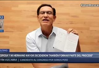 Vizcarra reveló que su hermano también recibió dosis de vacuna de Sinopharm contra COVID-19