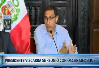 Martín Vizcarra se reunió en Palacio de Gobierno con Óscar Medelius