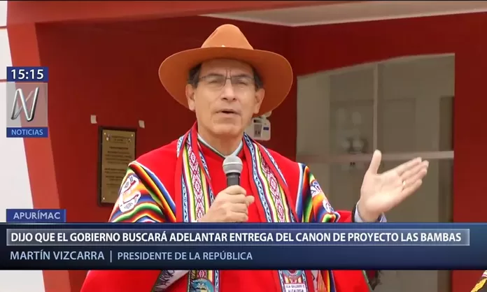 Mart n Vizcarra sobre Las Bambas Gobierno buscar adelantar entrega de canon