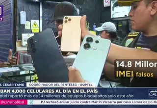 Osiptel alerta que más de 4 mil celulares son robados cada día en el país