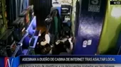 San Juan de Lurigancho: matan a dueño de cabina de internet tras asalto - Noticias de cabinas