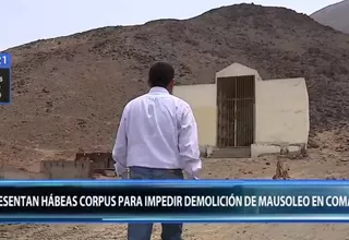 Mausoleo terrorista: presentan habeas corpus para detener demolición 