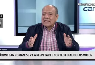 Máximo San Román: Tenemos la obligación de respetar los resultados oficiales de la ONPE