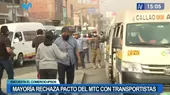 Mayoría rechaza pacto del MTC con transportistas, según Ipsos - Noticias de ipsos-peru