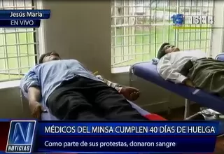 Médicos donaron sangre en el Hospital del Niño tras cumplir 40 días de huelga