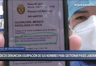 Médicos denunciaron usurpación de sus nombres para gestionar pases laborales