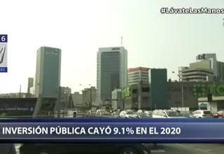 MEF: Inversión pública cayó 9.1% en el 2020