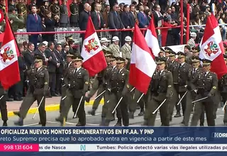 MEF oficializa nuevos sueldos para militares y policías
