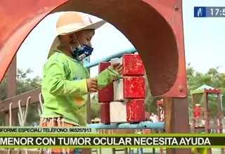 Menor con tumor ocular necesita ayuda