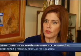 Aráoz dice que respetará fallo de Tribunal Constitucional si se pronuncia sobre cierre del Congreso