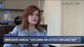 Mercedes Aráoz: Vizcarra no es una persona que actúe con lealtad - Noticias de mercedes-cabanillas