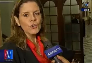 Mercedes Araoz niega "presión política" contra Nadine Heredia 