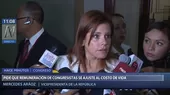 Mercedes Aráoz: Salario de congresistas está congelado, debería ajustarse - Noticias de salario m��nimo vital
