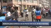 Mesa Redonda: Supervisan el uso de protector facial en la zona comercial  - Noticias de protector-facial