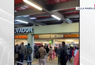 Metro de Lima: Se reportan largas colas en estación María Auxiliadora