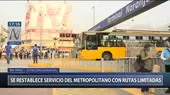 Metropolitano: Servicio para usuarios se restablece con rutas limitadas - Noticias de rutas