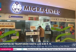 Migraciones amplía horario en dos sedes para trámite de pasaporte