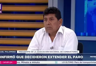 Miguel Palomino anuncia extensión del paro de transportes