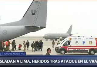 Militares heridos tras ataque en el Vraem llegaron a Lima