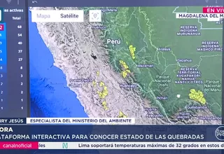 Minam presenta Geoquebradas para alertar riesgos por lluvias