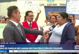 Minedu inspecciona colegio de Villa María del Triunfo declarado de alto riesgo tras reclamo de padres de familia