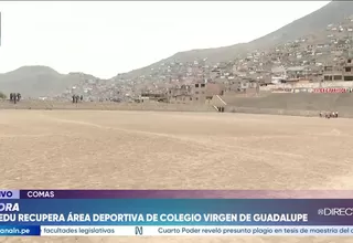 Minedu recupera estadio del colegio Virgen de Guadalupe en Comas