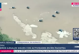 Mineros ilegales siguen con actividades en el río Pachitea
