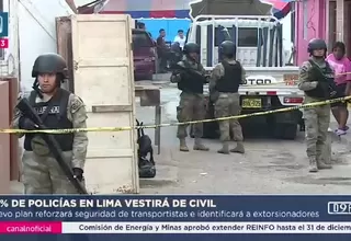 MININTER aplicará plan con policías de civil en rutas de Lima