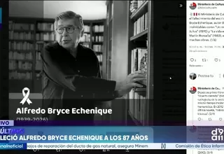 Ministerio de Cultura lamenta fallecimiento de Alfredo Bryce Echenique