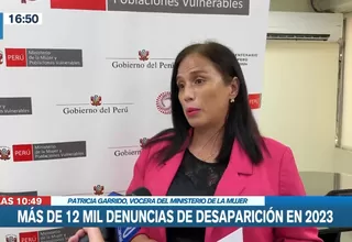 Ministerio de la Mujer: En lo que va de 2023 se han reportado 12 mil personas desaparecidas