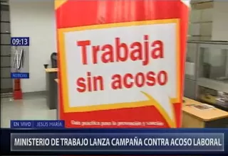 Ministerio de Trabajo lanza campaña contra el acoso laboral